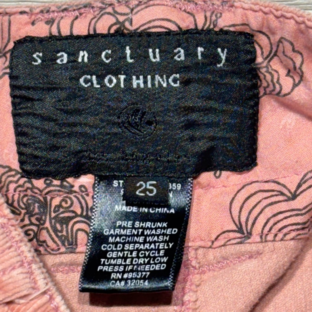 Sanctuary Women's Rust Wide Leg Jeans corduroy size W 25 - Picture 4 of 8